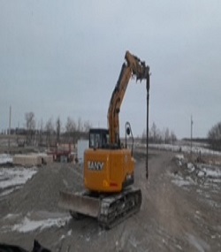 Sany Installing Screwpiles
